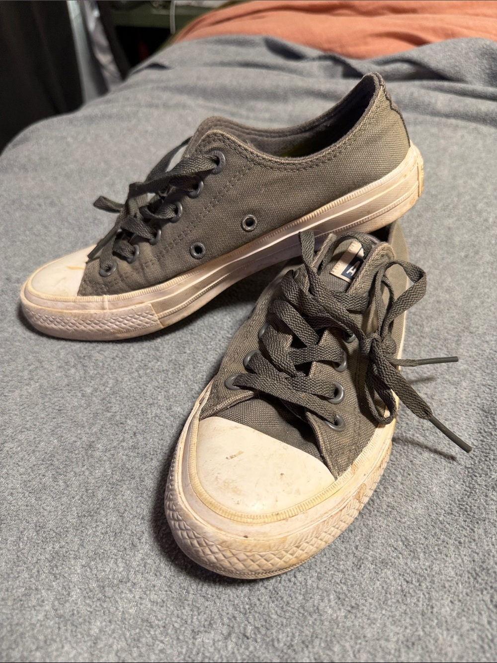 Women’s Low-Top Canvas Sneakers in Gray